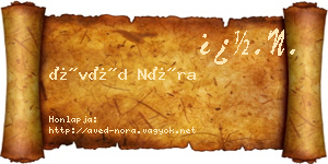 Ávéd Nóra névjegykártya